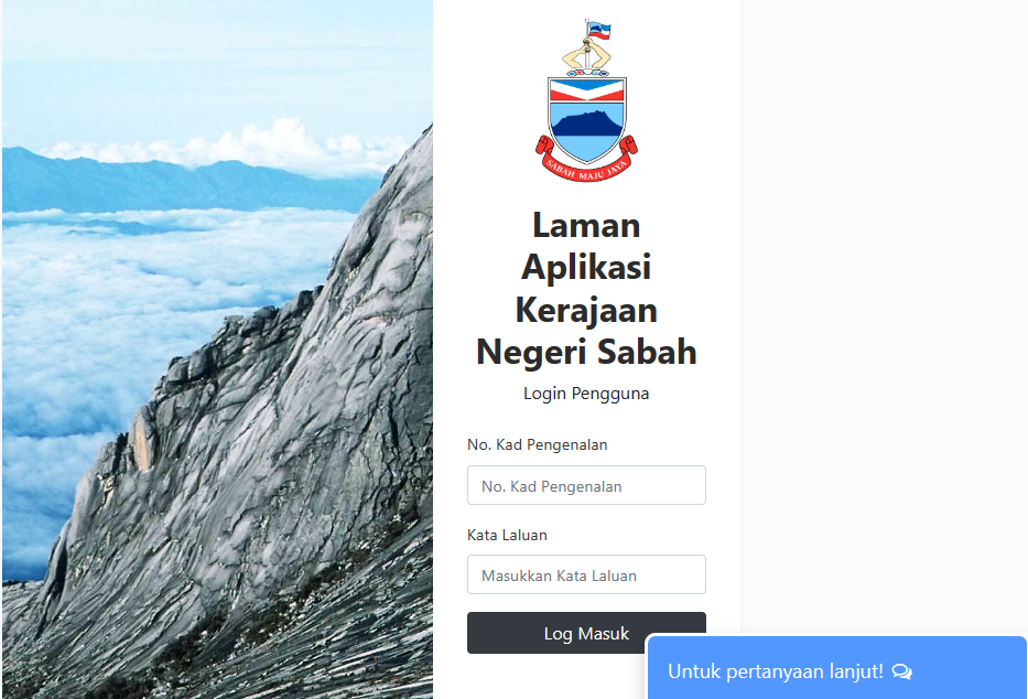 Laman Aplikasi Kerajaan Negeri Sabah 